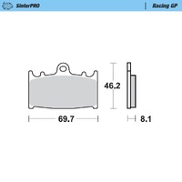 Moto Master Front SM Racing GP Brake Pad for Husqvarna TE 410 2000