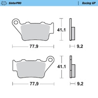 Moto Master Rear Racing GP Brake Pad for Husqvarna WR 360 1995-2002