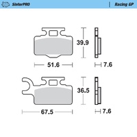 Moto Master Front Left Racing GP Brake Pad for Kawasaki KX 65 2000-2025