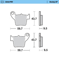 Moto Master Rear Racing GP Brake Pad for Honda CR 125 2002-2007