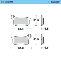 Moto Master Rear Racing GP Brake Pad for Husqvarna TC 65 2017-2022