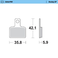 Moto Master Rear Racing GP Brake Pad for Beta EVO 2T 290 2009