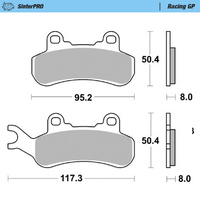 Moto Master Front Left Racing GP Brake Pad for Bombardier / CAN AM Maverick X3 900 2018