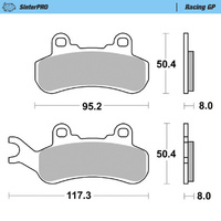Moto Master Front Right Racing GP Brake Pad for Bombardier / CAN AM Defender Max HD10 1000 2018-2020
