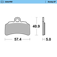 Moto Master Front Left Racing GP Brake Pad for GasGas TXT Racing 280 2019-2025