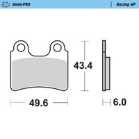 Moto Master Rear Racing GP Brake Pad for Ajp PR3 125 Enduro 2008-2012