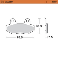 Moto-Master Front Left Sintered Brake Pads for Hyosung GT 125 Naked 2013