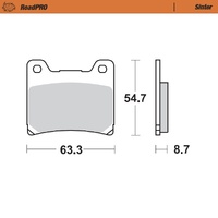 Moto-Master Front Right Sintered Brake Pads for Yamaha FZX 750 1987-2001