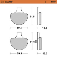 Moto-Master Front Left Sintered Brake Pads for HD FLSTS 88 Heritage Springer 2000-2003