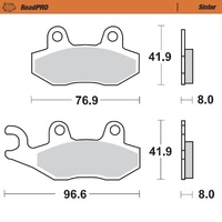 Moto-Master Front Left Sintered Brake Pads for Hyosung GV 125 Aguila 1999-2000