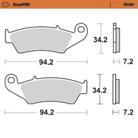 Moto-Master Front Left Sintered Brake Pads for Fantic Caballero Motard 125 2010