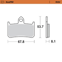 Moto-Master Front Left Sintered Brake Pads for Honda CB 900 Hornet 2002-2006