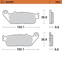 Moto-Master Front Left Sintered Brake Pads for Daelim Roadwin 250 2008