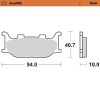 Moto-Master Front Right Sintered Brake Pads for Yamaha FZ6R 600 2009