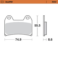Moto-Master Front Left Sintered Brake Pads for Aprilia Tuono V4 1000 2011-2013