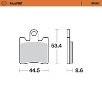 Moto-Master Front Left Sintered Brake Pads for Yamaha XV 1900 A 2011