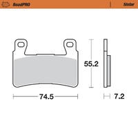 Moto-Master Front Right Sintered Brake Pads for Honda CB 1100 2014