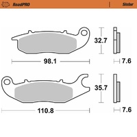 Moto-Master Front Right Sintered Brake Pads for Honda Grom/MSX 125 2013-2025