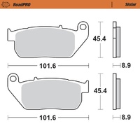 Moto-Master Front Left Sintered Brake Pads for HD XL 1200 L Sportster Low 2006-2011