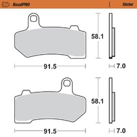 Moto-Master Front Left Sintered Brake Pads for HD FLHXS 103 Street Glide Special 2014-2016