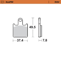 Moto-Master Front Right Sintered Brake Pads for Kawasaki Z 750 R 2011-2012