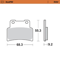 Moto-Master Front Left Sintered Brake Pads for Yamaha MT 125 2014-2017