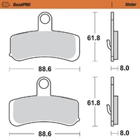 Moto-Master Front Left Sintered Brake Pads for HD FLSTSE 110 CVO Softail Convertible 2010-2012
