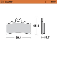 Moto-Master Front Left Sintered Brake Pads for Fantic Caballero Scrambler 125 2022-2025