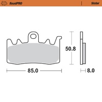 Moto-Master Front Right Sintered Brake Pads for Ducati Scrambler 1100 PRO 2021-2022