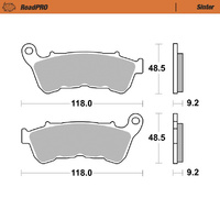 Moto-Master Front Left Sintered Brake Pads for Harley-Davidson XL 1200 CX Roadster 2016-2020