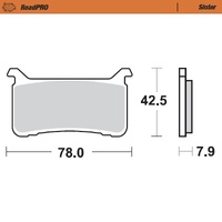Moto-Master Front Right Sintered Brake Pads for Honda CBR 600 RR 2018-2025