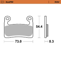 Moto-Master Front Right Sintered Brake Pads for BMW R 1250 GS Adventure (K51) 2019-2023