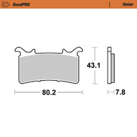 Moto-Master Front Right Sintered Brake Pads for Honda CBR 1000 RR-R Fireblade 2020-2023