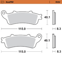 Moto-Master Front Left Sintered Brake Pads for Honda GL 1800 Goldwing 2001-2017