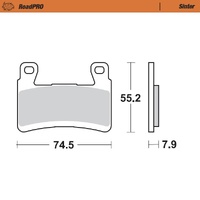 Moto-Master Front Right Sintered Brake Pads for Kawasaki ZX-6R Ninja 636 2013-2025