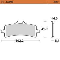 Moto-Master Front Right Sintered Brake Pads for Triumph Tiger 900 Rally Pro 2020-2025