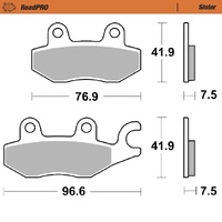 Moto-Master Front Left Sintered Brake Pads for Kawasaki Ninja 400 2018-2023