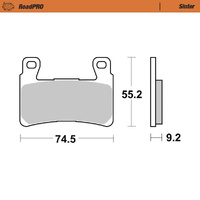 Moto-Master Front Right Sintered Brake Pads for Harley-Davidson FLSB 107 Sport Glide 2018-2023