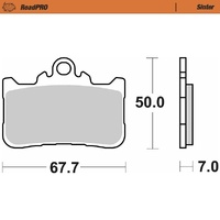 Moto-Master Front Right Sintered Brake Pads for Kawasaki Z 900 2025