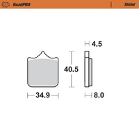 Moto-Master Front Right Sintered Brake Pads for BMW S 1000 R 2013-2020