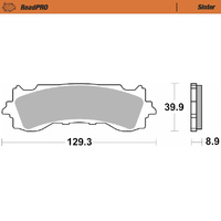 Moto-Master Front Left Sintered Brake Pads for Honda GL 1800 Goldwing Tour DCT 2018-2025