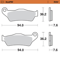 Moto-Master Rear Sintered Brake Pads for Cf MOTO 800 MT Explore 2024-2025