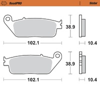 Moto-Master Rear Sintered Brake Pads for Honda ST 1100 1990-2002
