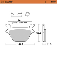 Moto-Master Rear Sintered Brake Pads for Harley-Davidson FXDB 82 Dyna Sturgis 1991