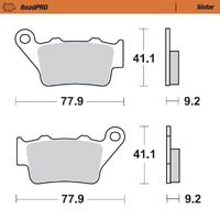 Moto-Master Rear Sintered Brake Pads for Benelli TRK 702 X 2023-2025