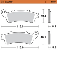 Moto-Master Rear Sintered Brake Pads for Honda VFR 800 F 2000-2013