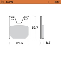 Moto-Master Rear Sintered Brake Pads for Yamaha YZF R7 750 1999-2001