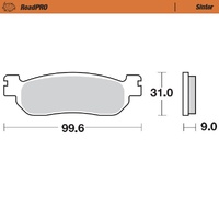 Moto-Master Rear Sintered Brake Pads for Yamaha YZF R6 600 1999-2002