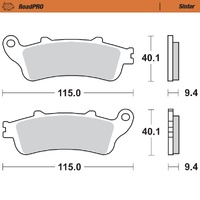 Moto-Master Rear Sintered Brake Pads for Honda ST 1300 Pan European 2002-2015