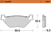 Moto-Master Rear Sintered Brake Pads for Yamaha V-Max 1680 2009-2016